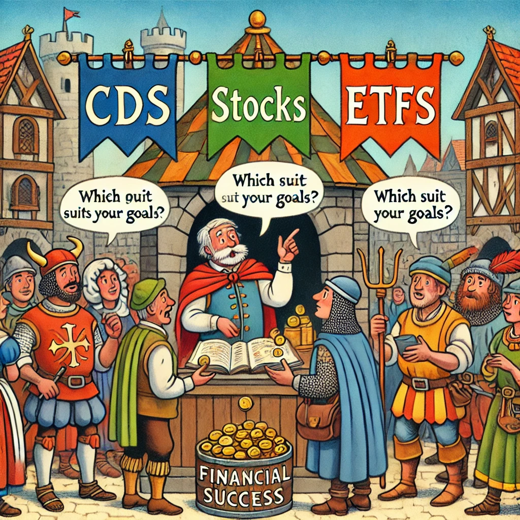 CDs vs stocks, ETFs, and bonds — which is better for your goals?